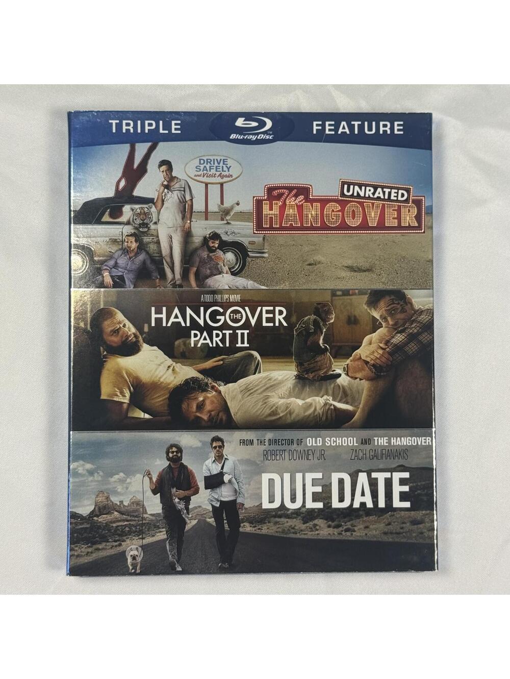 The Hangover Unrated + Part II + Due Date Blu-ray Triple Feature NEW SEALED